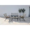 Acamp Lounge Garnitura Korfu, 4-Delni Set, Temno Siva