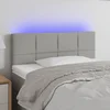 Vidaxl vidaXL Vzglavje postelje z LED svetlo sivo 90x5x78/88 cm blago