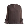 COMMA Bluza temno rjava