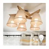 Brilagi - LED Plafonski luster ANTHONY 5xE14/40W/230V hrast/bež
