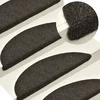 Prostirke za stepenice, samoljepljive, 10 kom, 56x17x3 cm, antracit, poluokrugle