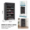 KMT Cipelarnik, 60x30x108 cm, Crni