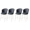 Hanah Home Set barskih stolica Fora, 4 komada, Antracit-beli