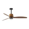 FARO 334351N - LED prigušiva ventilator WEAVER M 16W/230V prečnik 128 cm braon/crna + daljinski upravljač