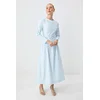 Trendyol Modest Ženska haljina Tctss26Eb00043, Svetloplava