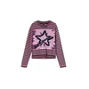 Desigual Pulover lila / svetlo roza / rdeče vijolična / črna
