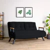 Atelier del Sofa Dvosed na razvlačenje Sando 2 Crni