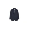 Bershka Blazer mornarska / bela