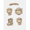 Sinsay - Set magneta 5 komada Hello Kitty - šareno