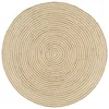 Vidaxl Preproga iz jute bel spiralni dizajn ročno izdelana 120 cm