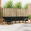 Set vanjskih sofa s jastukom 7 pcs Bijela i crna