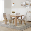 Homestyle4U Jedilna miza, 120x80x75 cm, rjava, raztegljiva