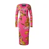 Versace Jeans Couture Vsakodnevna obleka 78HAO920 Roza Regular Fit