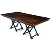 Casa Padrino Luxury Vintage Style Dining Table Brown/Black 215 x 108 x H. 78 cm - Rectangular Solid Wood Dining Room Table - Dining Room Furniture - Vintage Style Furniture - Luxury Furniture