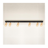 Brilagi - Reflektorsko svetlo SELE 6xGU10/30W/230V crna/dekor hrasta