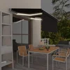 Tenda na ručno uvlačenje s roletom LED 3 x 2,5 m antracit