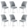 Hanah Home Set stolica Flex, 45x93x42 cm, 6 komada, Sivo-bele