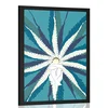 Plakat ženska v svetu listov - 60x90 silver