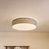 Lindby LED stropna svetilka Ellamina, 60 cm, svetlo siva, tekstil - Dnevna soba/jedilnica - Sodobni - Tkanine/tekstil