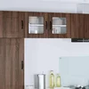 Zidni stakleni ormarić LUCCA 2 pcs Smeđi hrast 40 x 31 x 40 cm