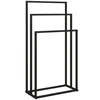Homestar Samostoječi obešalnik za brisače s 3 palicami 45x215x85 cm črne barve