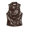 Bershka Top temno rjava