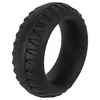 Pulselock Forge - silikonski obroč za penis z vzorcem profila pnevmatike (črn) - 35 mm