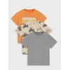 Sinsay - Pamučna majica 3 pack - svetlo narandžasta