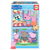 Drevené puzzle Peppa Pig Educa 2x25 dielov EDU18078