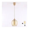 Brilagi - LED luster na sajli R GLASS 1xE27/60W/230V prečnik 14 cm bež/zadimljeno braon