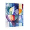 Canvas Slika na platnu Plava geometrija, 100x125cm, Sa ramom, Beli