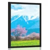 Plakat čarobno drevo sredi gor - 20x30 silver