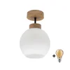 BRILAGI - LED Plafonski luster RETRO GLASS 1xE27/60W/230V prečnik 15 cm hrast/bela