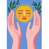 Plakat 30x40 cm Sonce in roke - mistični retro slog