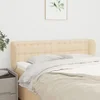 Vidaxl Vzglavje z ušesi krem 147x23x78/88 cm blago