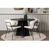 Venture Design Jedilna miza in stol komplet Bootcut Chico miza 110x75 cm stol 57x79x50 cm črna bela