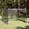 vidaXL Mrežna notranja tenda Siva 303 x 303 cm