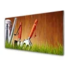tulup.si Slika na akrilnem steklu Grass nature orodja 140x70 cm 2 obešalnika