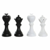 NEW Okrasna Figura DKD Home Decor Bela Črna Šahovske figure 12 x 12 x 25,5 cm (4 kosov)