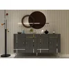 Hanah Home Konzola Line KB150, 150x75x35 cm, Antracit-srebrne boje