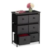 Northix Komoda s 6 predelki iz blaga – sodoben dizajn s kovinskim okvirjem
