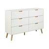 Komoda Norsica 850 Bela, Hrast, S predali, 90x135x40cm