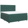 Vidaxl Box spring postelja z vzmetnico temno zelena 180x200 cm žamet
