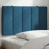 Vidaxl Blazina za vzglavje Hanko modra 80 cm žamet