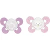 CHICCO duda Physio Comfort silikonska punčka - mačka/pike 2 kos, 6-16 m