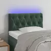 LED uzglavlje tamnozeleno 80x7x78/88 cm baršunasto