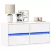 Zidni TV ormarić s LED svjetlima bijeli 100x31x45 cm