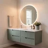 Skye Decor Set kupatilskog ormarića sa umivaonikom i ogledalom, 2 dela, Zeleni
