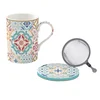 Porcelain mug, 350 ml, with lid and infuser, Siracusa - Nuova R2S