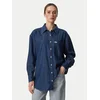 Guess Jeans Jeans srajca W6YHC2 D1195 Modra Relaxed Fit
